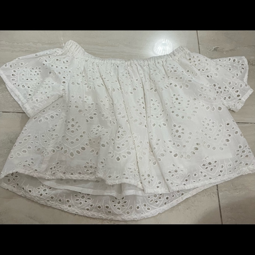 Off shoulder white blouse